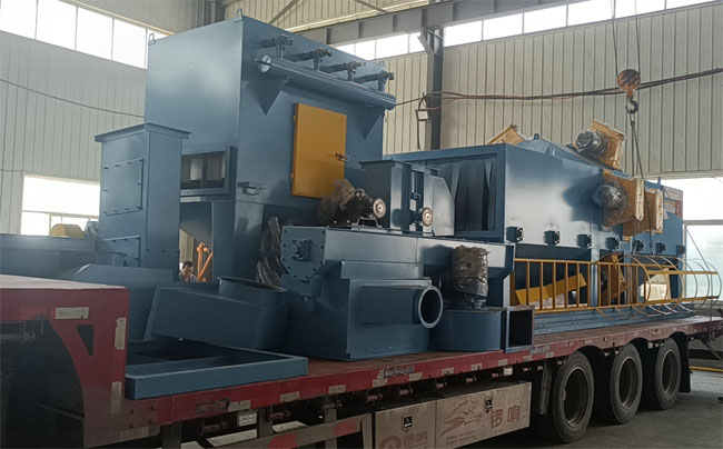 通過(guò)式拋丸機(jī)發(fā)貨現(xiàn)場(chǎng)圖 通過(guò)式拋丸機(jī)發(fā)貨現(xiàn)場(chǎng)圖